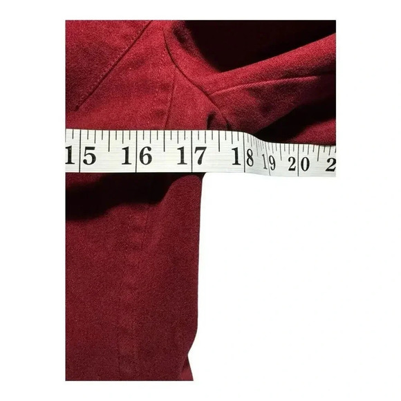 American Eagle Women's Small Maroon Double-Breasted Peacoat Jacket Short - Picture 4 of 7